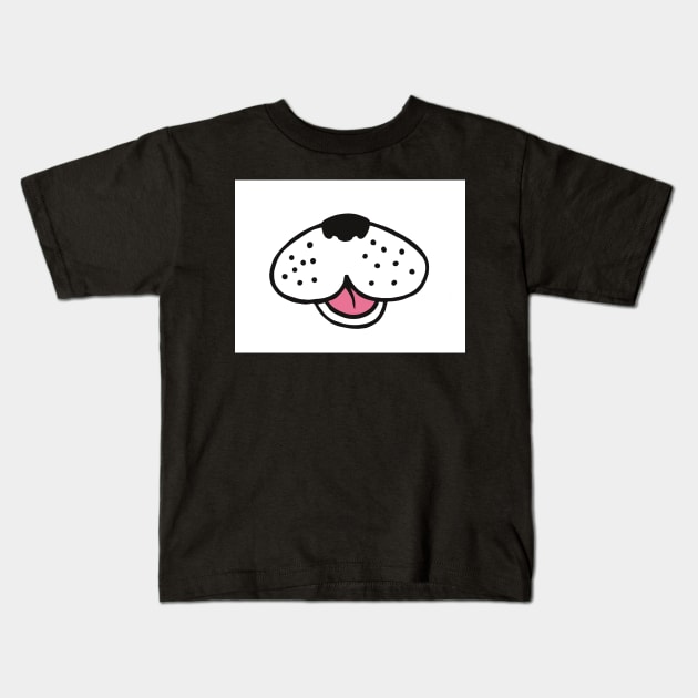 White Doggie Face Kids T-Shirt by MamaODea